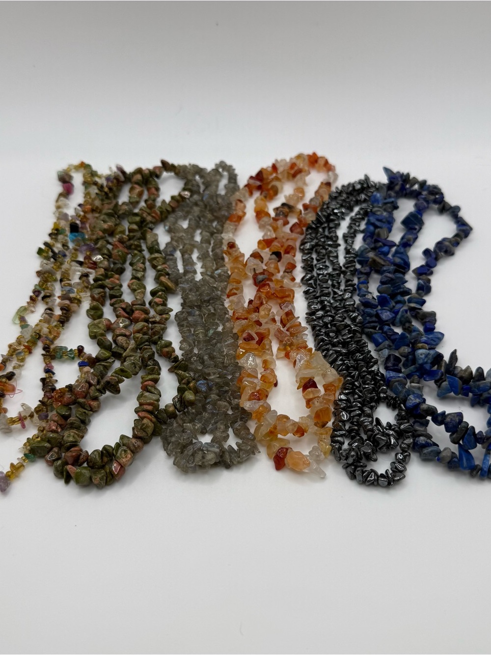 Multi-Color Natural Chip Necklace Set